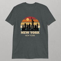 Image 2 of New York City Retro Sunset T-Shirt | NYC Skyline Vintage