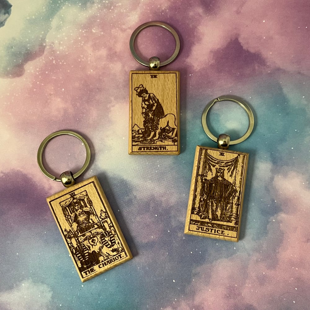 Image of Tarot Wood Keychain