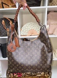 Image 1 of Brown Monogram Hobo Handbag