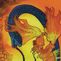 Image 3 of Death, The Serpent, and The Firebird  Original Watercolor Painting 