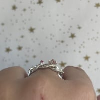 Image 6 of pink tourmaline and chain ring