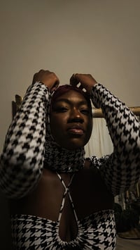 Image 2 of Houndstooth Hooded Scarf| More Colors Available.