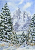 Image of "Christmas in the Tetons" giclee print 11X15