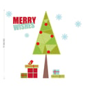 Christmas Tree and Presents Wall Decal Sticker Removable and Reusable