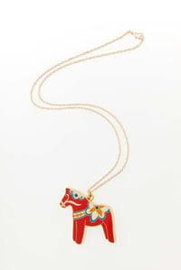 Image 3 of Dala Horse Necklace
