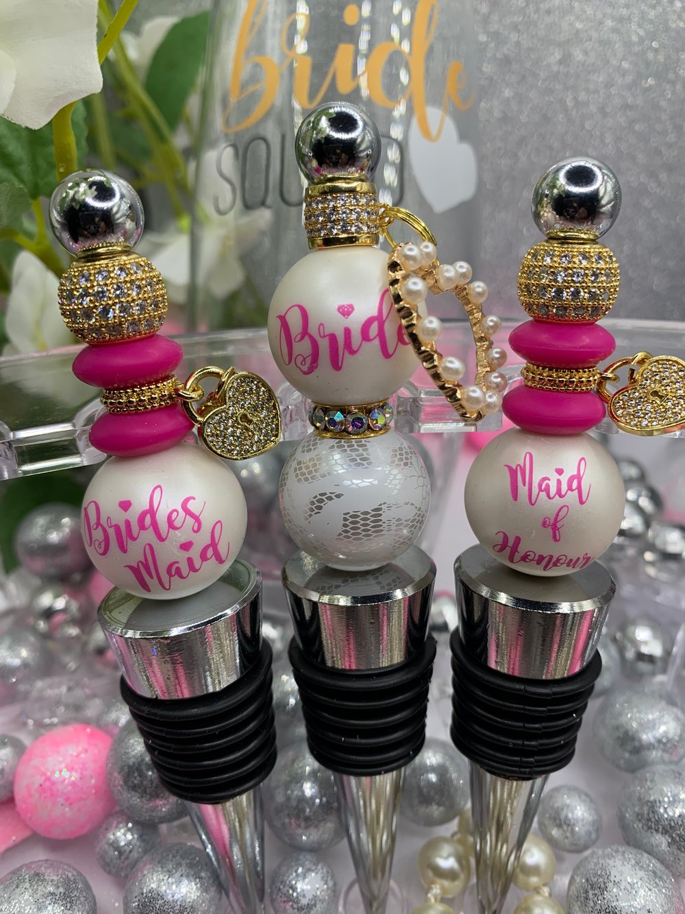 Image of Bridal Party Bottle Stoppers (Bride)