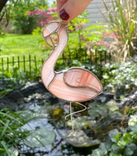 Image 1 of Stained Glass Flamingo