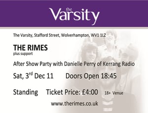 Image of The Rimes Indie Rock 'N' Roll Show with Danielle Perry - Sat 3rd December