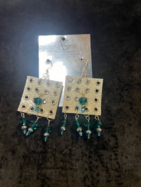 Beaded Square earrings