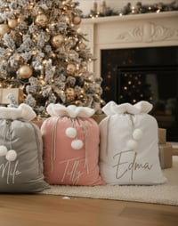 Personalized White Pet Santa Sack Stocking