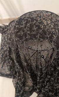Image 3 of Black Chiffon Photo Prop Set – Photography Backdrop Fabric