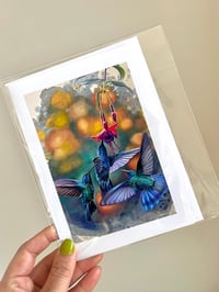 Image 1 of Hummingbirds & Fuchsia notecards