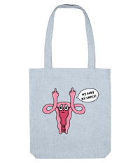 Image 2 of my body, my choice - feminist tote bag 