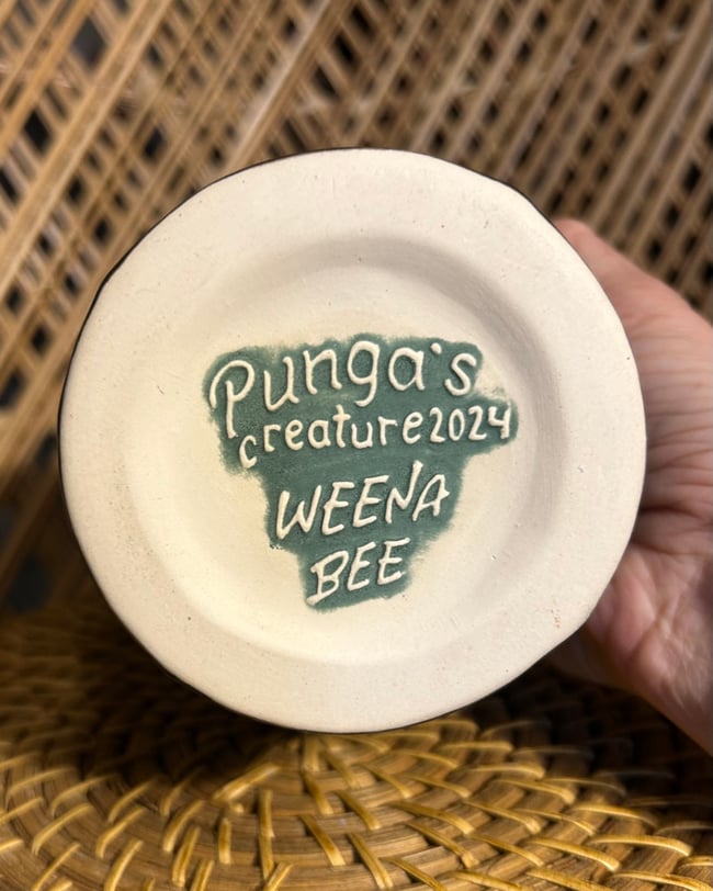 “Punga’s Creature” Stone Blue Glaze - Free Shipping