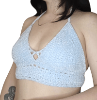 Image 4 of Vixenette Bralette Top - Sky Blue
