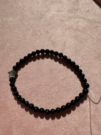 Image 1 of Black agate bracelet 极细黑玛瑙手链