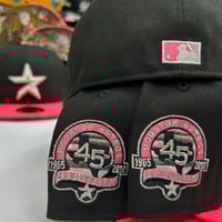Image 2 of New Era 59Fifty Black Pink Glow Real Tree