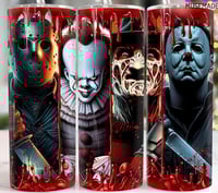 red horror 20oz subliamtion tumbler 