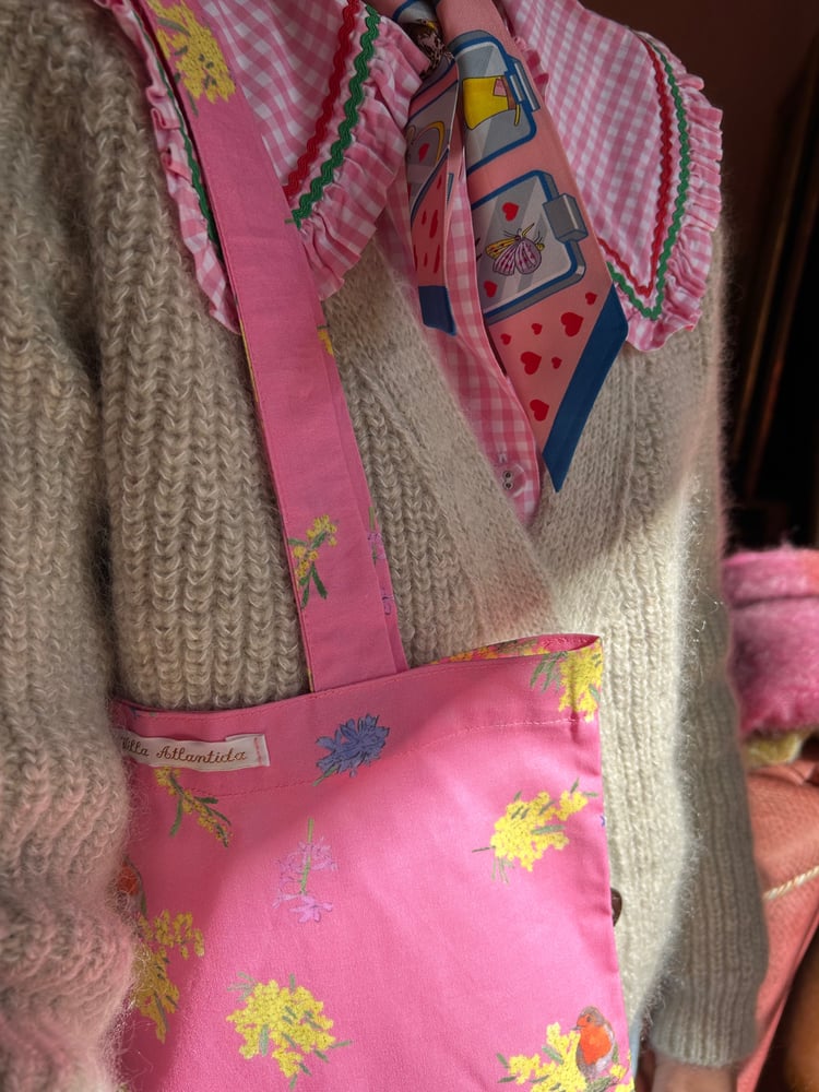 Image of Tote bag en coton ou lin et coton Fille de janvier 