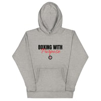 Image 4 of Boxing with Purpose Adult Hoodie(Black Logo)