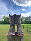  Clear Orix Python Wide Square Toe Boots 