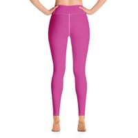 Image 2 of CERISE  YOGA LEGGINGS 