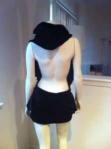 Image of Black Halter Hooded Dress by ASOS