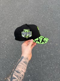 Image 2 of BLACK LAZER GREEN PHILADELPHIA PHILLIES CUSTOM FITTED CAP