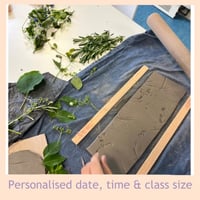 Image 1 of Bespoke class, your time and date: stoneware planter