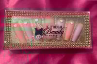 Image 3 of Nails - Long Luxury (Pink Purple Hearts)
