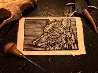 Image 1 of Prairie Wolf (Woodcut)