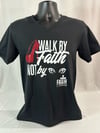 Walk By Faith Not By Sight - Red Shoe Ladies V-Neck T-Shirt