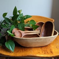 Image 1 of vintage wood bowl set (7p)