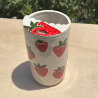 Image 1 of strawberry tumbler