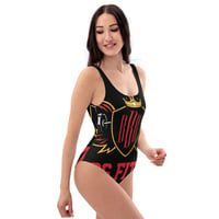 Image 3 of BossFitted Black and Res One-Piece Swimsuit