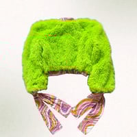 Image 3 of green faux fur bomber jacket 