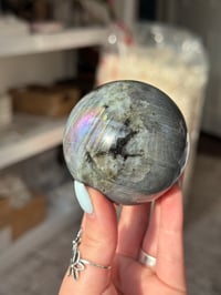 Image 2 of BLUE LABRADORITE SPHERE -MADAGASCAR- C