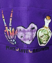 Image 4 of Halloween Rock Themed Apron (purple)