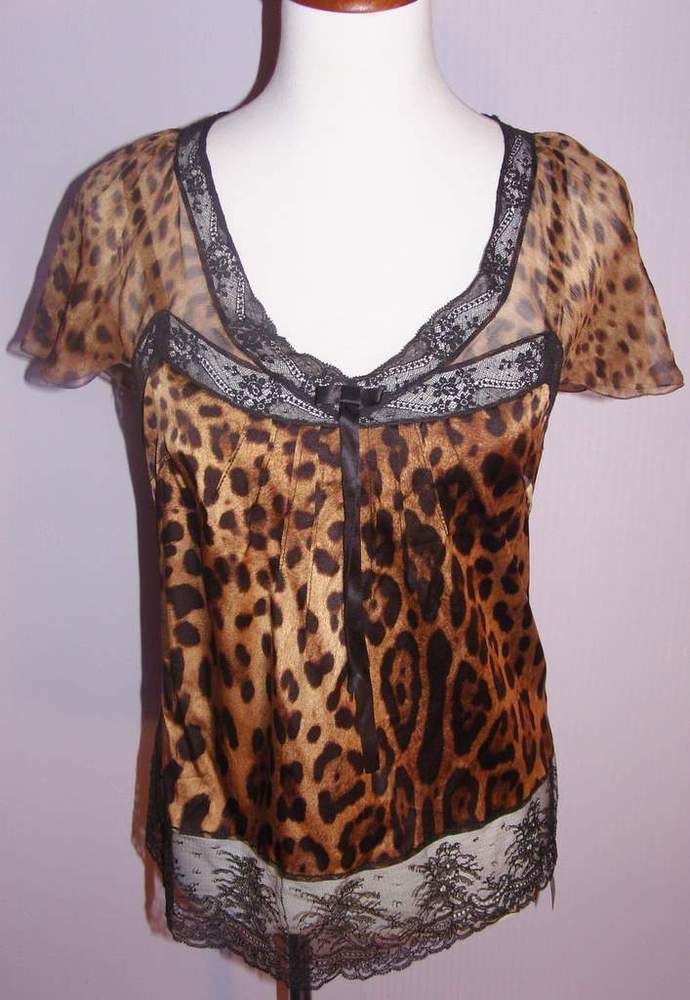 Image of Dolce & Gabbana Animal Print Blouse