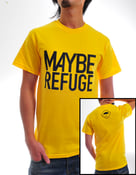 Image of "Maybe Refuge" Yellow Crew Neck T-Shirt