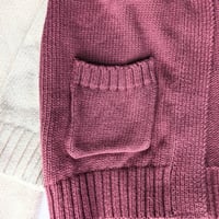 Image 3 of Old Navy Pink and Cream Ribbed Sweater