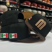 Image 2 of New Era 9Fifty Black Brown Metallic Copper