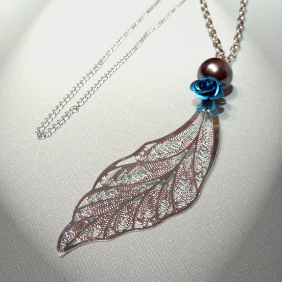Image of The Blooming Plume Necklace - 32" Long