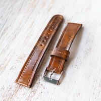 Image 1 of 18mm Horse Strap - Light Brown Marble