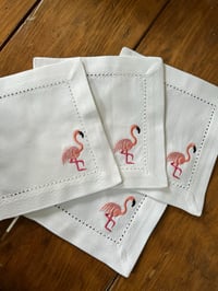 Image 1 of Flamingo Cocktail Napkins