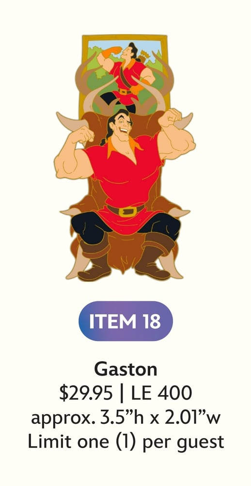 Image of Gaston disney villains wdi pin le 400