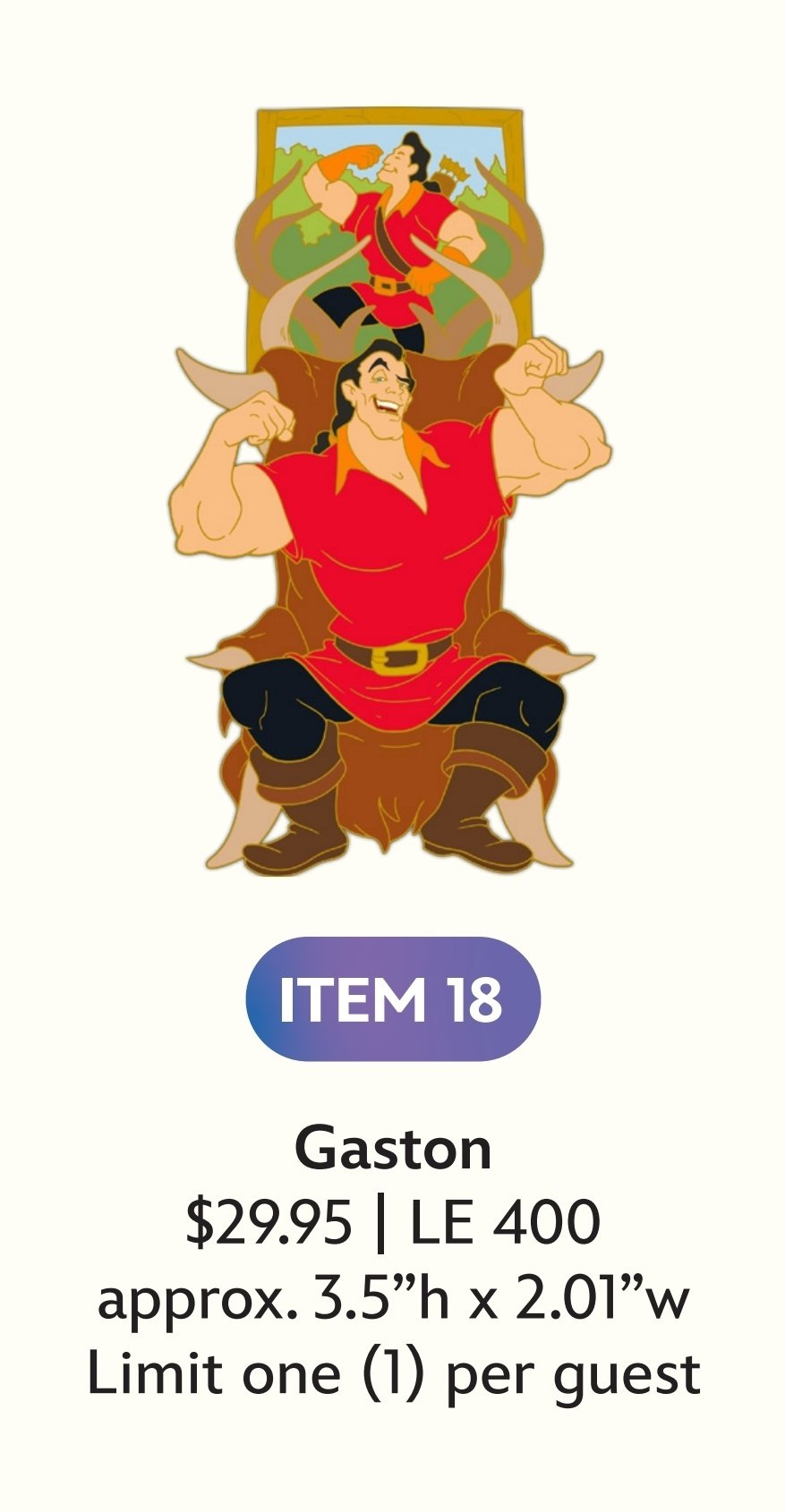 Image of Gaston disney villains wdi pin le 400