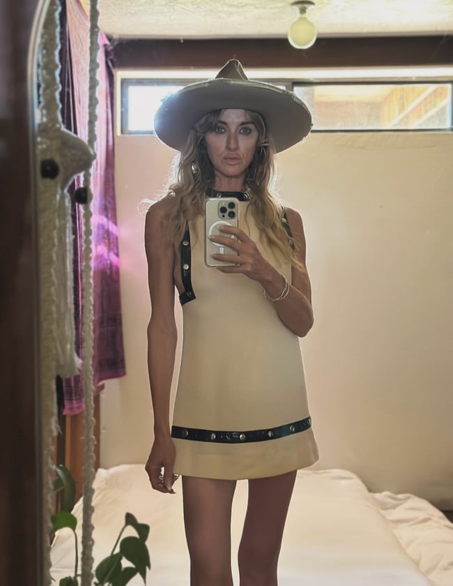 1960s white MOD mini 