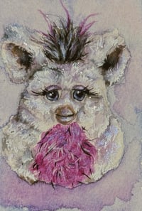 ‘Passionfruit Furby’ Embellished Art Print