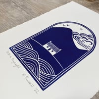 Image 4 of 'Môr a Mynydd' Linoprint